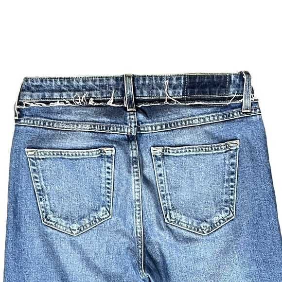 ANTHROPOLOGIE AMO BABE RIO VISTA HIGH RISE BUTTON FLY FRAYED HEM CROPPED JEANS - Picture 7 of 15